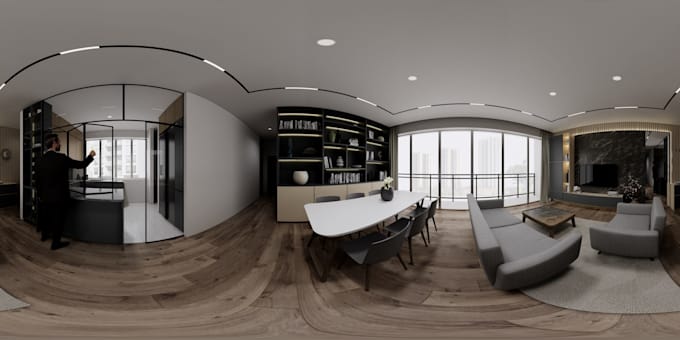Create 360 panorama renders for real estate virtual tour by Livie02