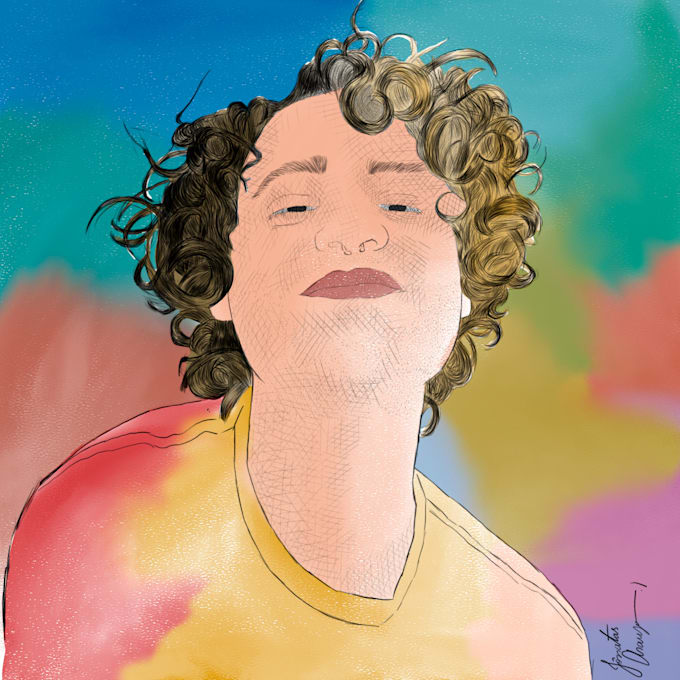 make an illustration based on the photo you send me