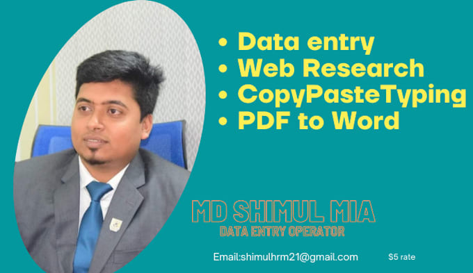 do data entry, data management and collection