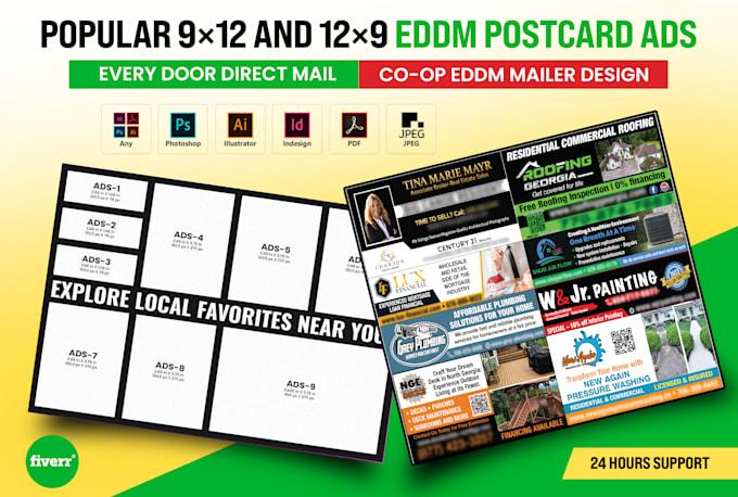 quick co op direct mailer ads and co op eddm mailer ads 1 hr