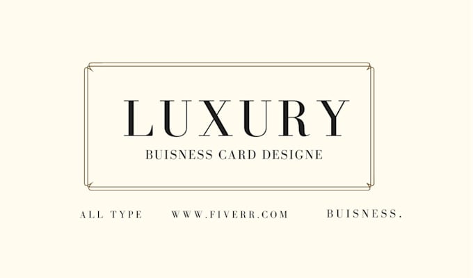 design luxury business card
