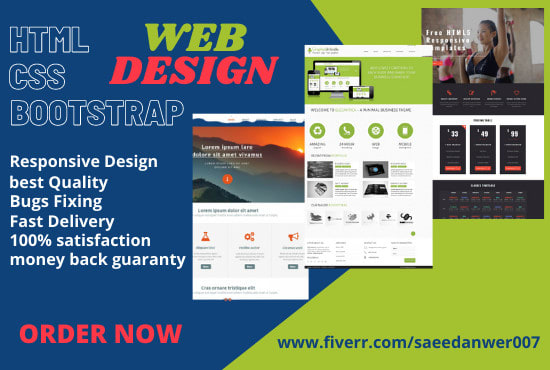 Design custom website for you using html css bootstrap by Saeedanwer007 ...