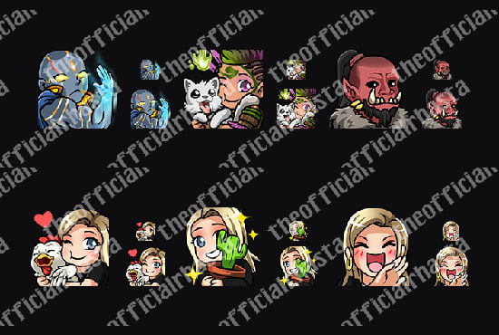 3 custom twitch emotes