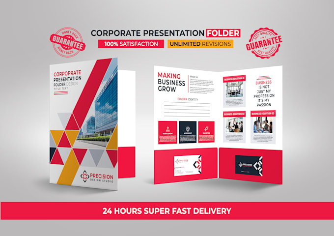 design modern corporate presentation folder