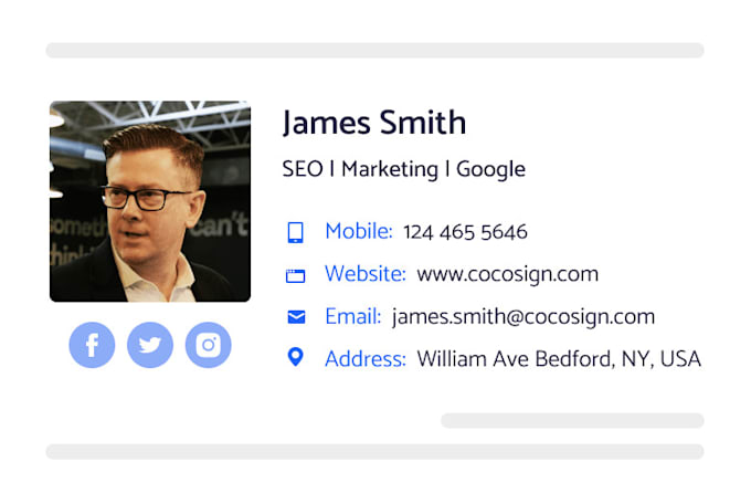 a professional HTML email signature