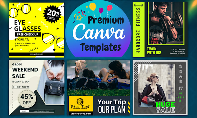 design premium canva editable templates for anything