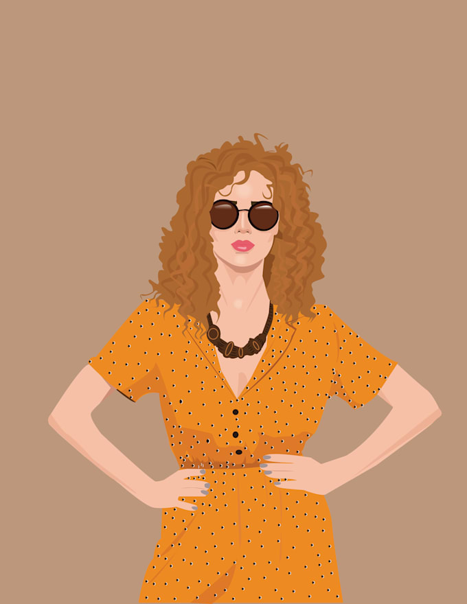 Draw an eye catching vector portrait for you by Designerkatt | Fiverr