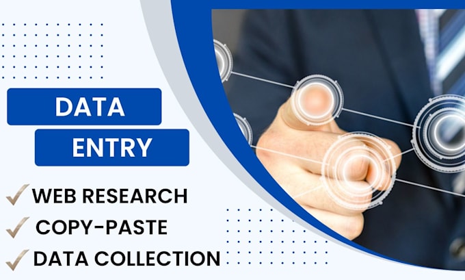 data entry, web research, copy paste, email list building