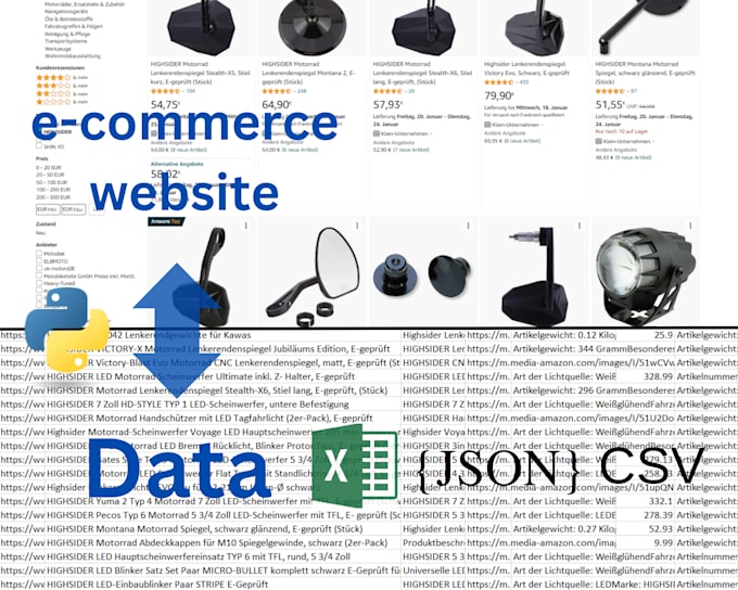 scrape any website for products, prices, images, reviews