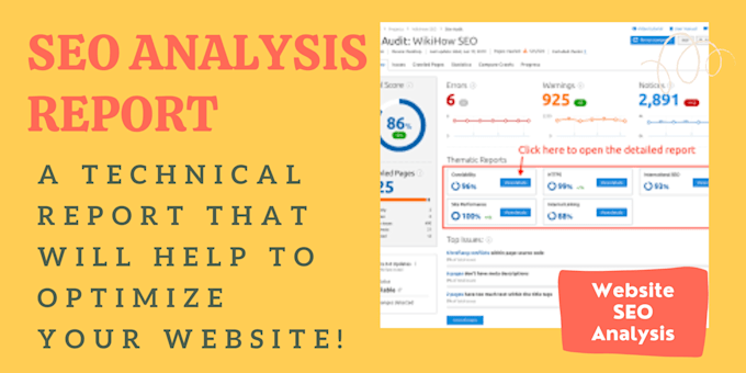 provide a detailed and professional SEO report after analysis