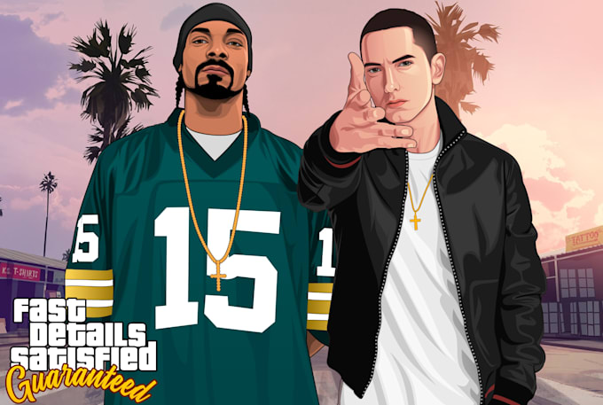draw your photos into gta artwork style in 24hours