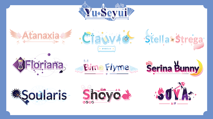 design a logo for vtuber and streamer
