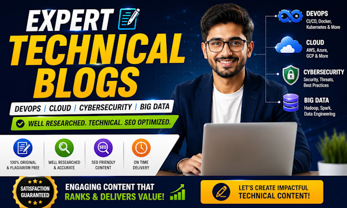 write expert technical blogs on devops, cloud, cybersecurity, big data topics