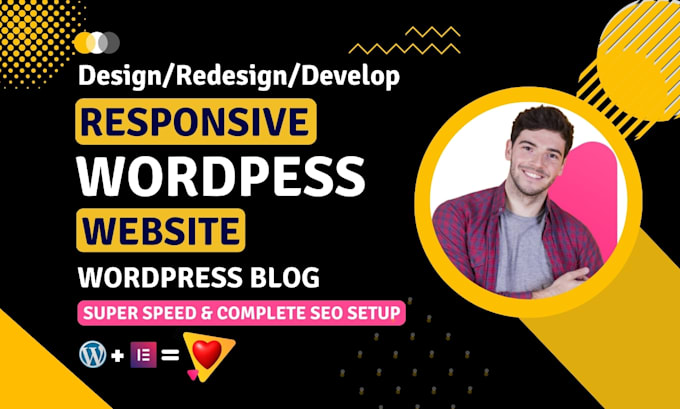 design responsive modern wordpress website or wordpress blog