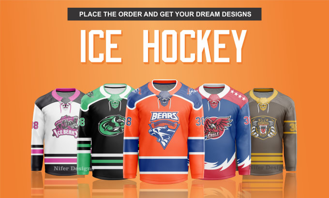 do custom ice hockey jersey, uniform design or team wear kits