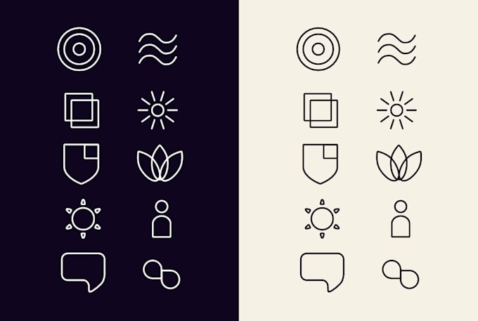 Create a custom line icon set for your app or website by Theblissfulart ...