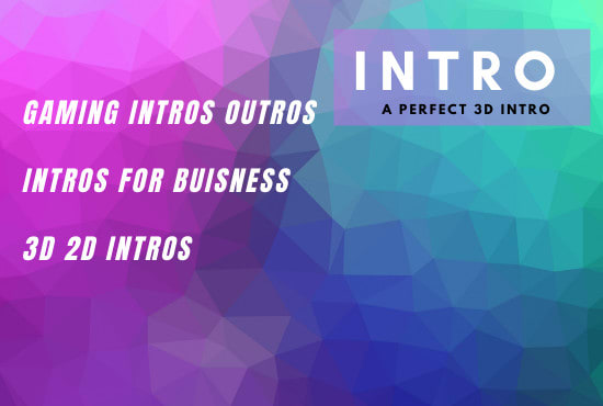 make 3d 2d intros for any projects
