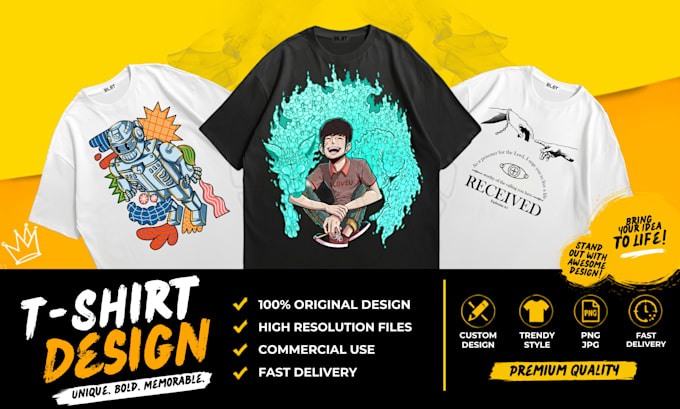 create premium fantasy t shirt design for clothing brands