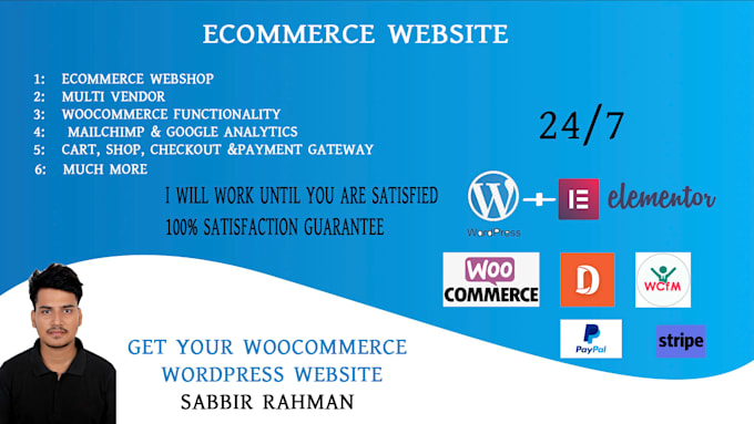 create your wordpress ecommerce or multivendor website