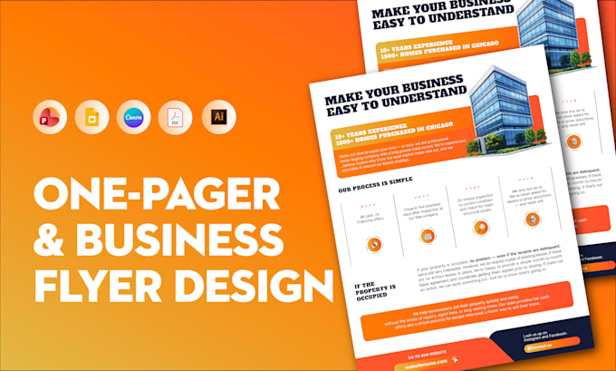 design one pager, executive summary in powerpoint
