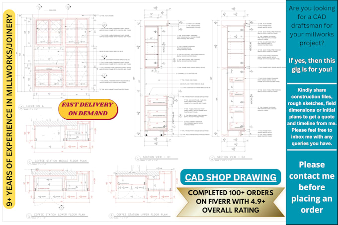 create fabrication ready and precise joinery shop drawings