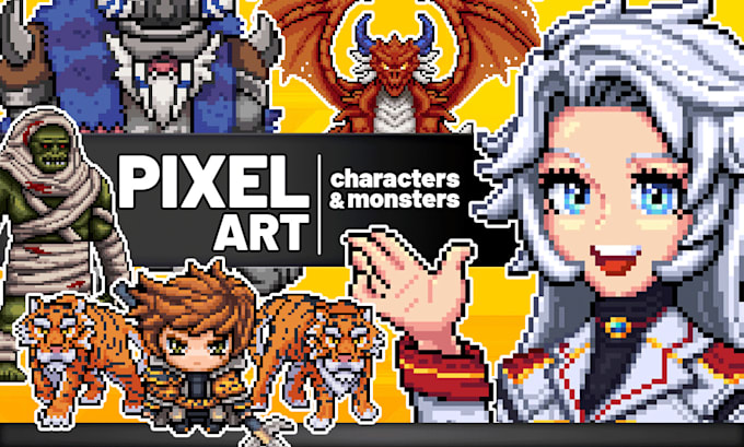 do pixel art monsters or character