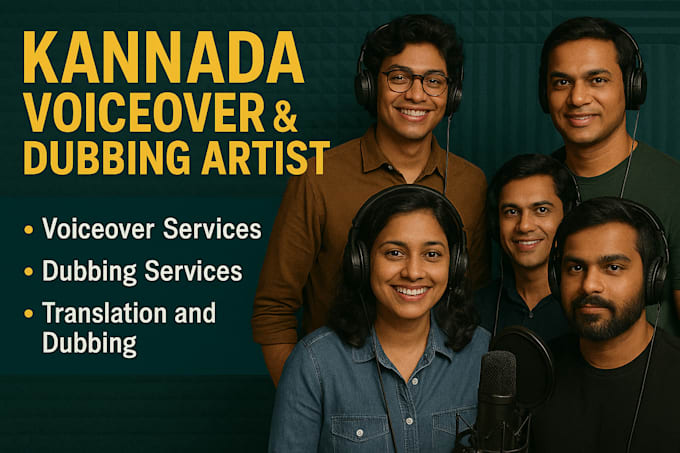 do high quality kannada voiceover by male and female artists