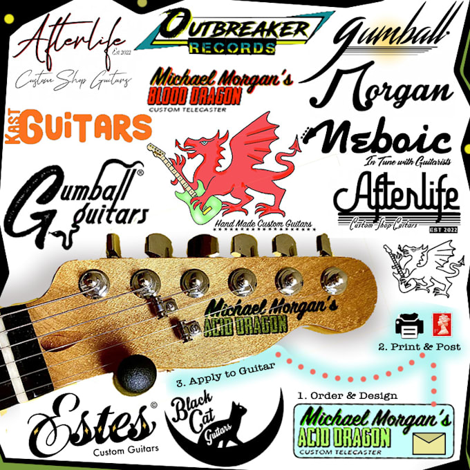 design your guitar, band, music logo