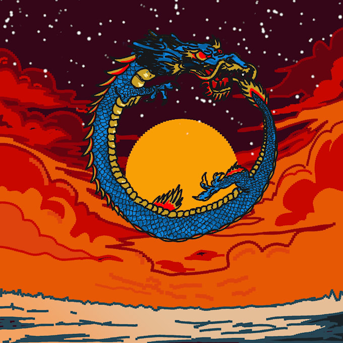 create a pixel art illustration or background for you