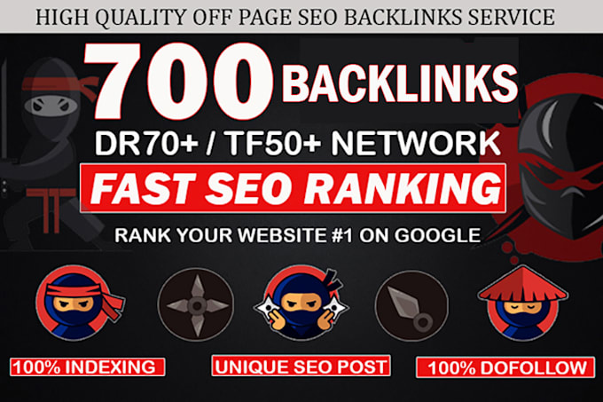 I will do high quality DR 70 to 80 permanent white hat seo dofollow backlinks