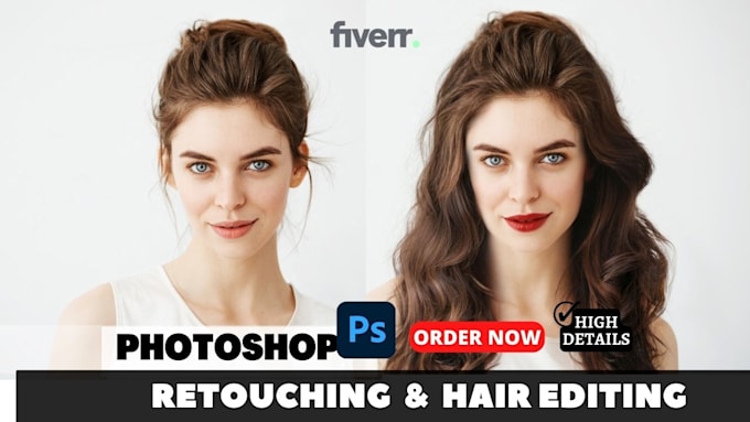 do real picture editing, photoshop hair, change hairstyle or color, fix beard