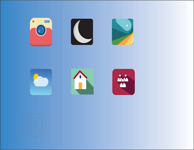 design trendy and custom icon set