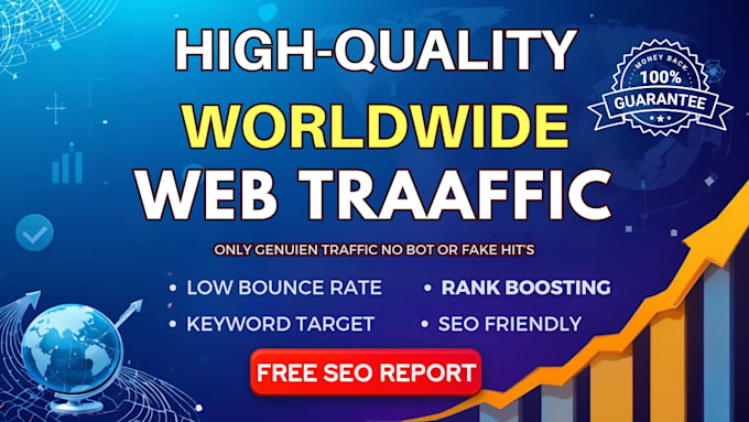 send worldwide keyword targeted web traffic plus free SEO report