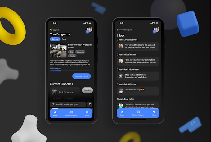 design UI for mobile app or website using adobe xd or figma