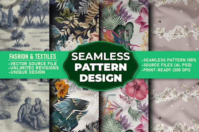 design seamless patterns for fabric and textile