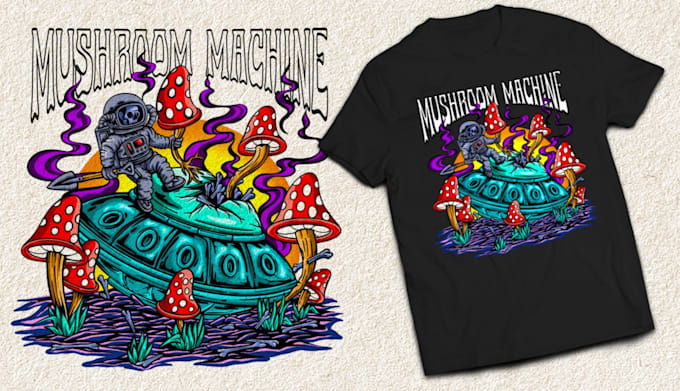 create illustration with psychedelic style art