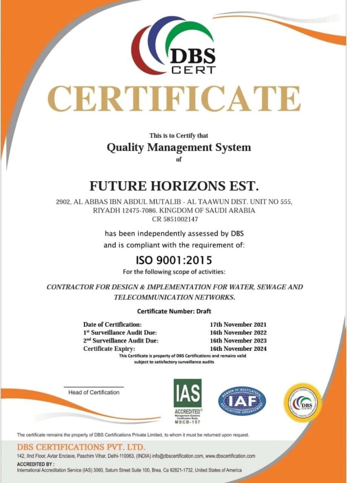 Do iso 9001 2015 quality standards certificate ias iaf accredited by ...