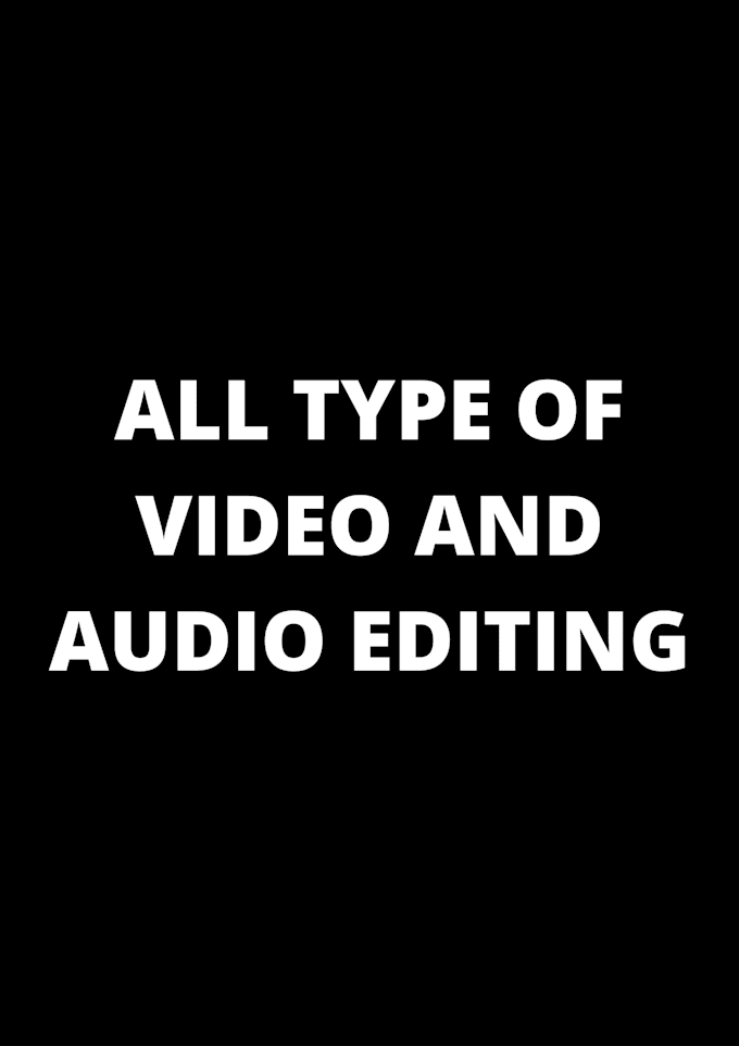 do video and audio editing