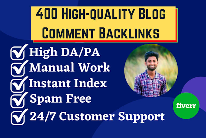 build 400 blog comment backlinks from high da website
