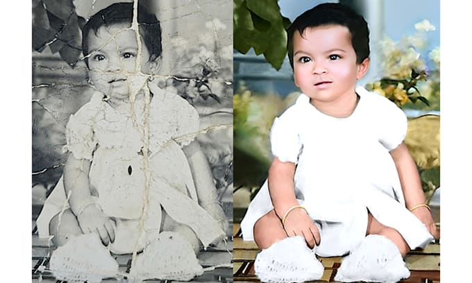 do old photo restoration and photo enhance