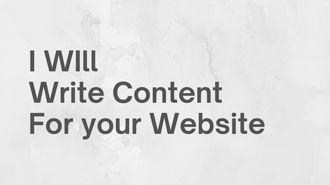 write content for your website