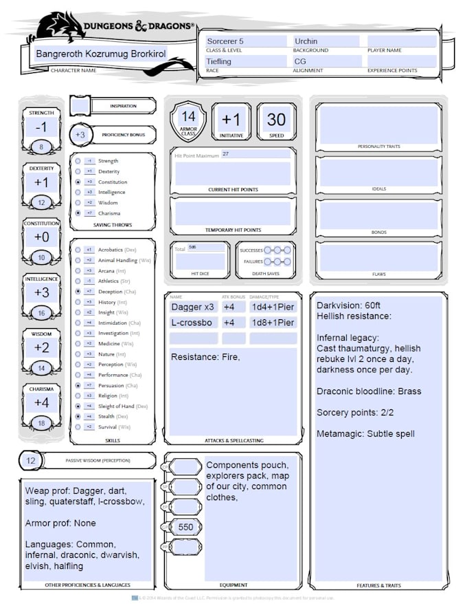 help you make a dnd character