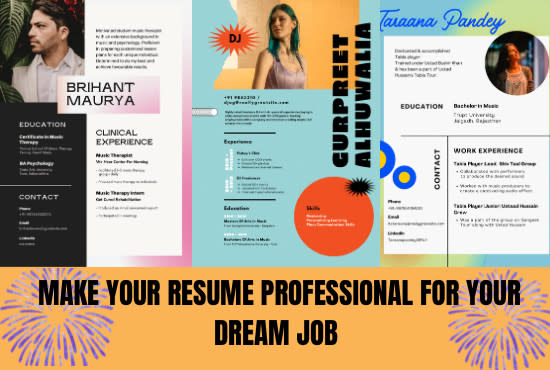 create professional and attractive resume designs
