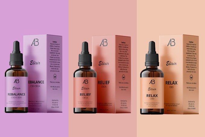 minimalist product label and packaging design