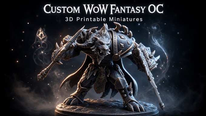 design your warcraft or fantasy oc character for printing
