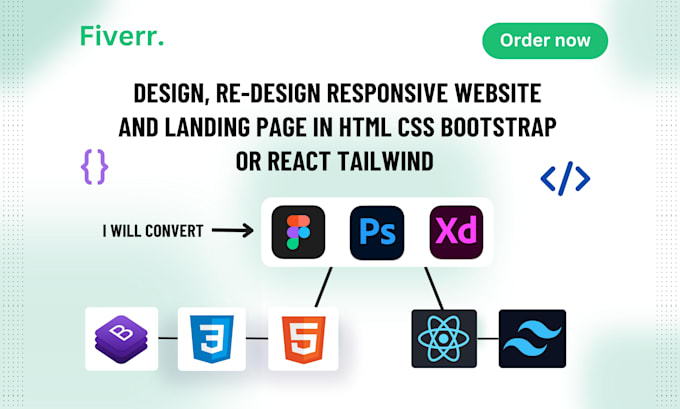 Design, redesign, convert figma to html css, react js, next js ...