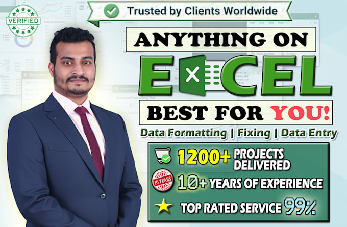 be your excel pro, fix formulas, formatting, data cleaning, data analysis