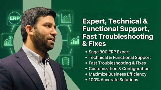 provide support on sage 300 erp