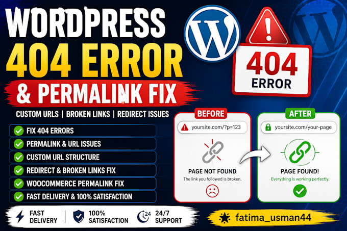 fix wordpress 404 errors, permalink and URL issues