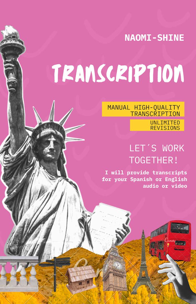 transcribe your documents  in english or spanish